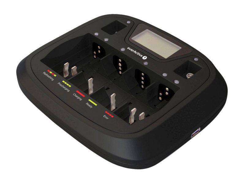 Profesionální nabíječka everActive NC-900U AA/AAA/C/D/9V Everactive