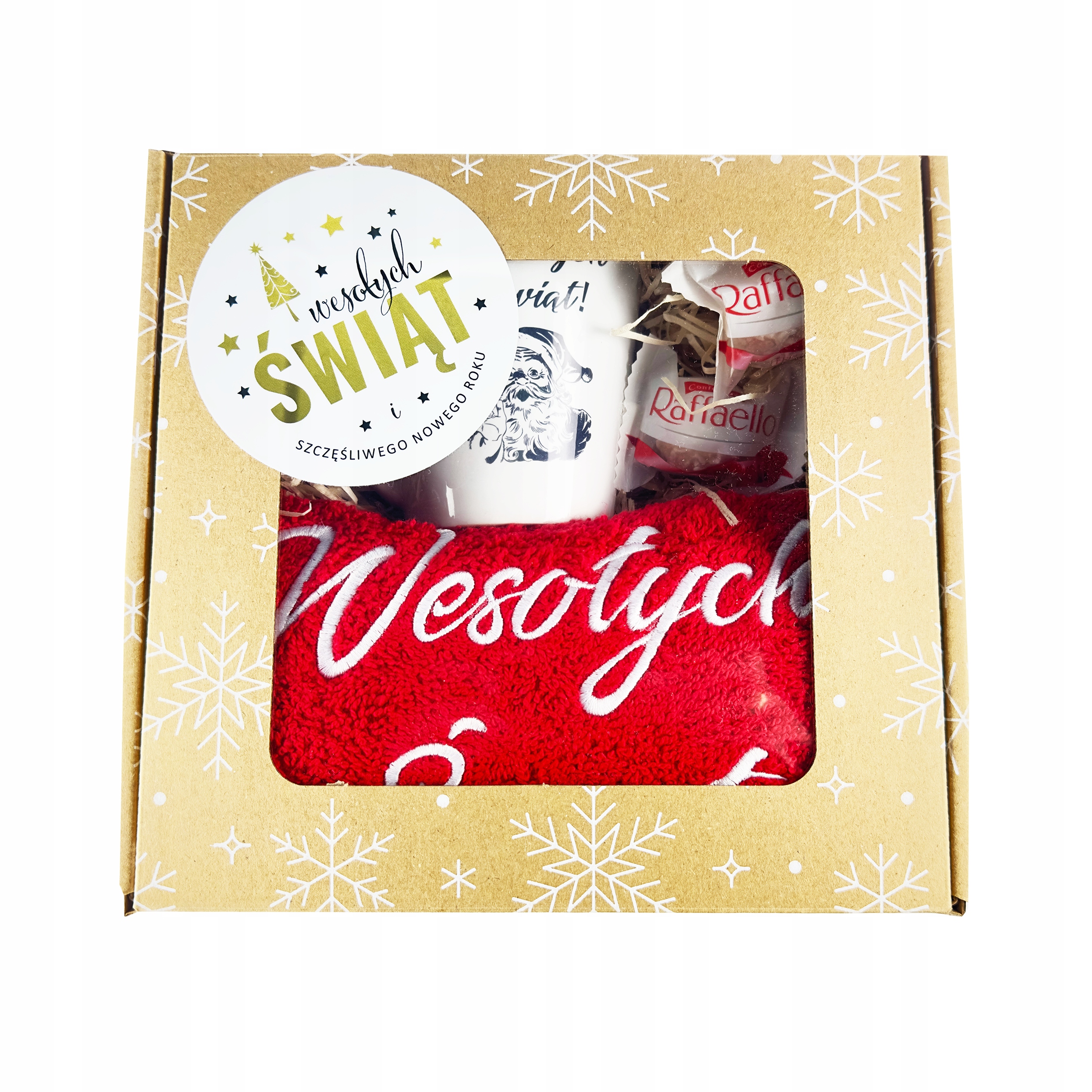 Levně Dárek na Mikulášské Vánoce Mikuláš Dárková Krabička v krabičce Hrnek Ručník
