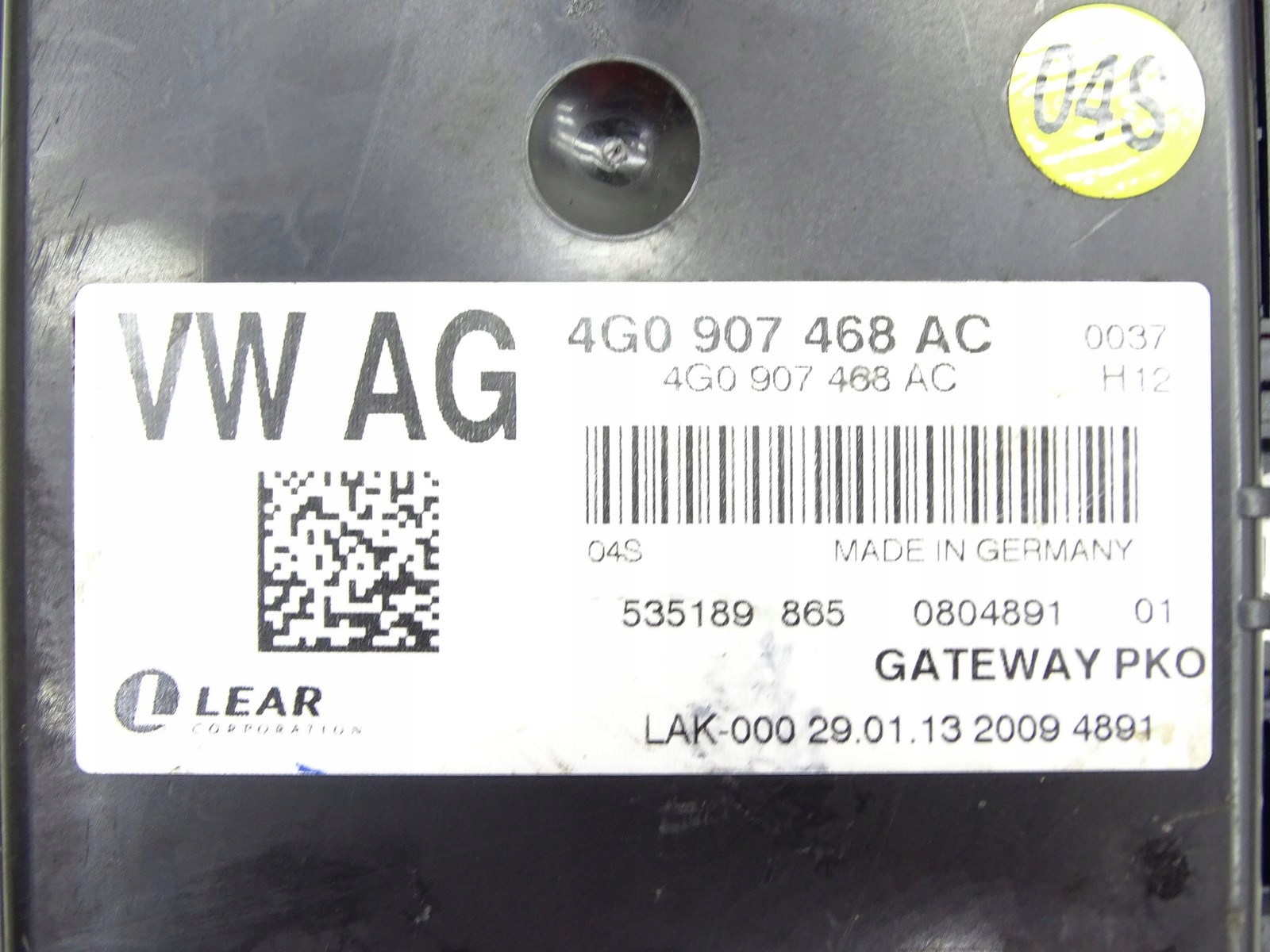 modulo Centralina GATEWAY AUDI A7 4G 10- 4G0907468AC