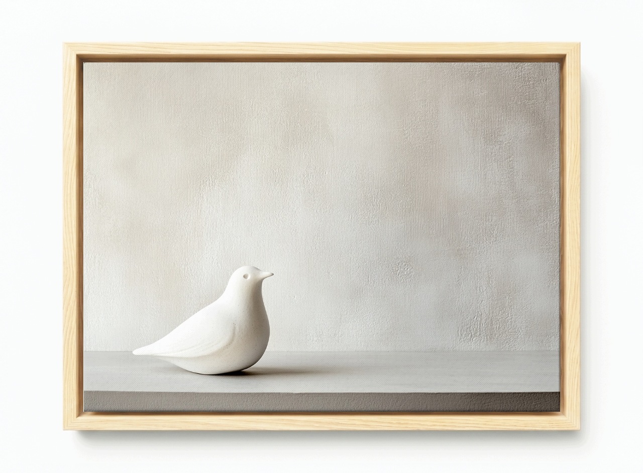 Obraz Rám Americký Box Dekorace Figurka Keramika Porcelán Holub 60x40