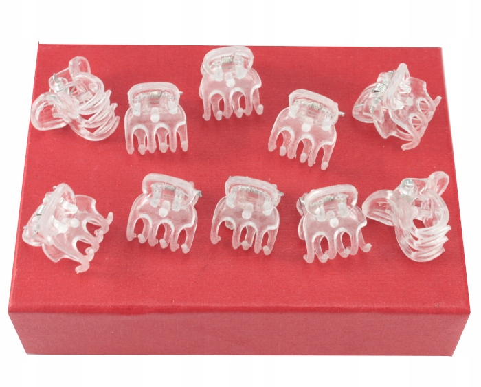 

Krabiki Do Włosów Żabki Transparent 1,5 cm 10 Szt