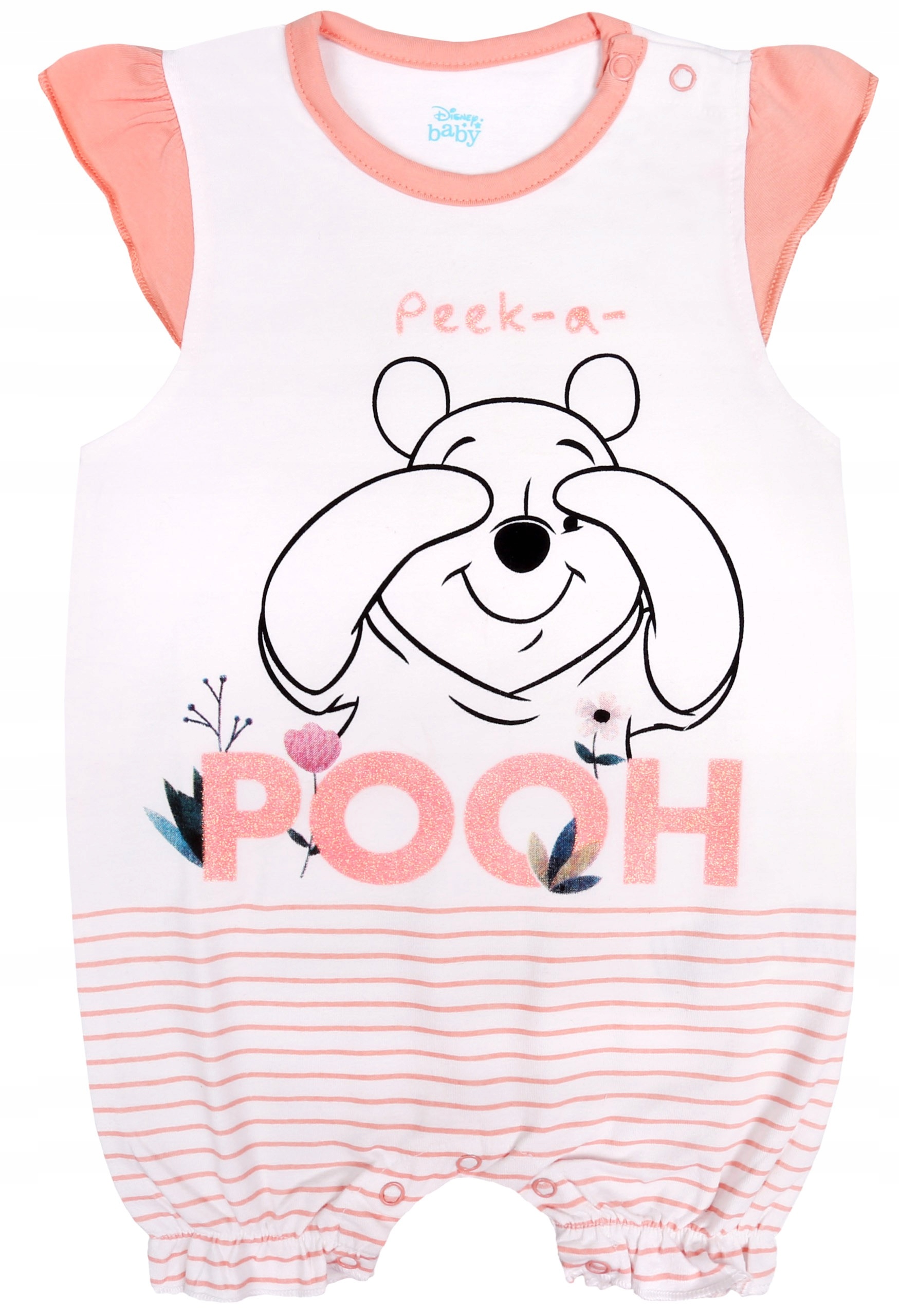 

Biały, niemowlęcy rampers z Kubusia Puchatka 62 cm