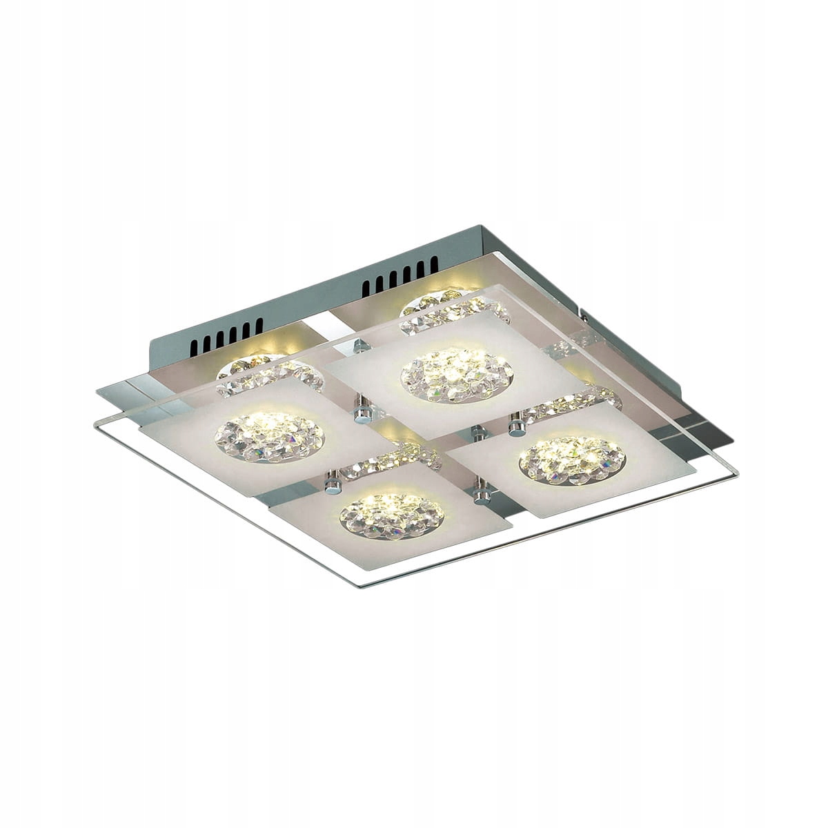 

Plafon Led sufitowy Italux Declan nowoczesny chrom