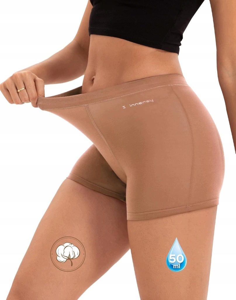 Majtki menstruacyjne bokserki wysoka talia silne krwawienie rozmiar XL