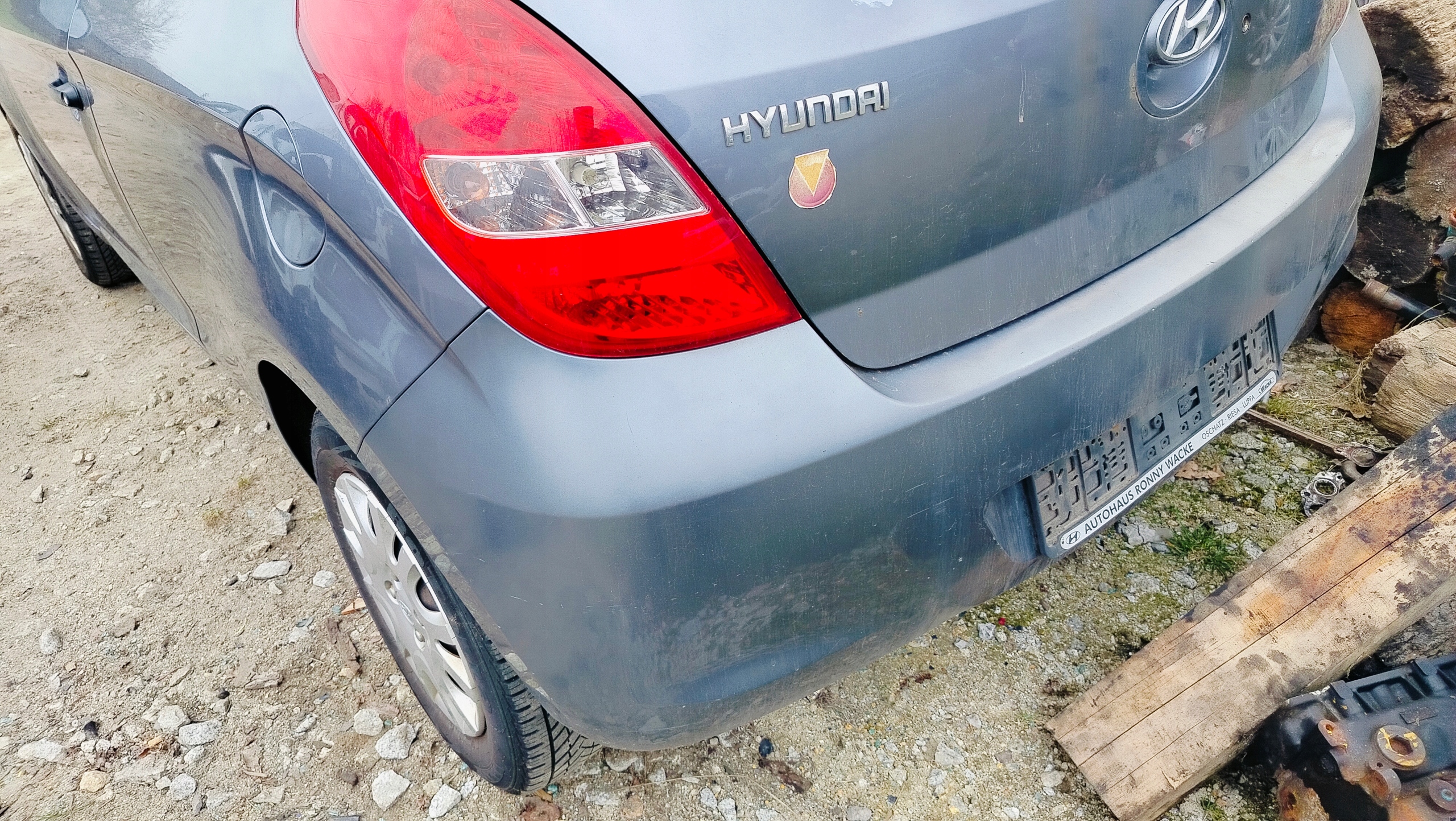 bumper rear part rear 2E light HYUNDAI i20 and 08 - 12