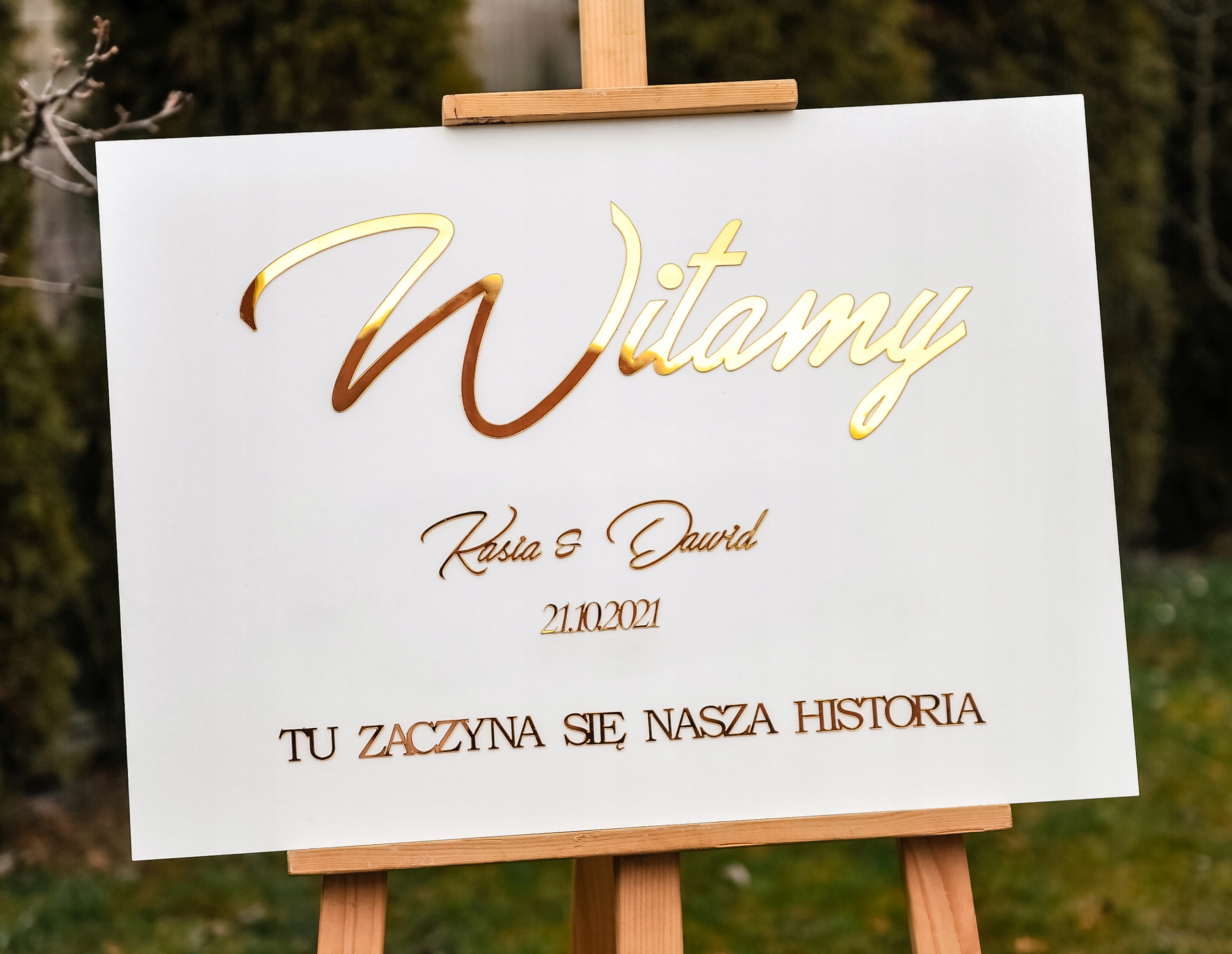 Ślub Wesele tablica powitalna gości TAB-1ZP Marka Dekor Laser