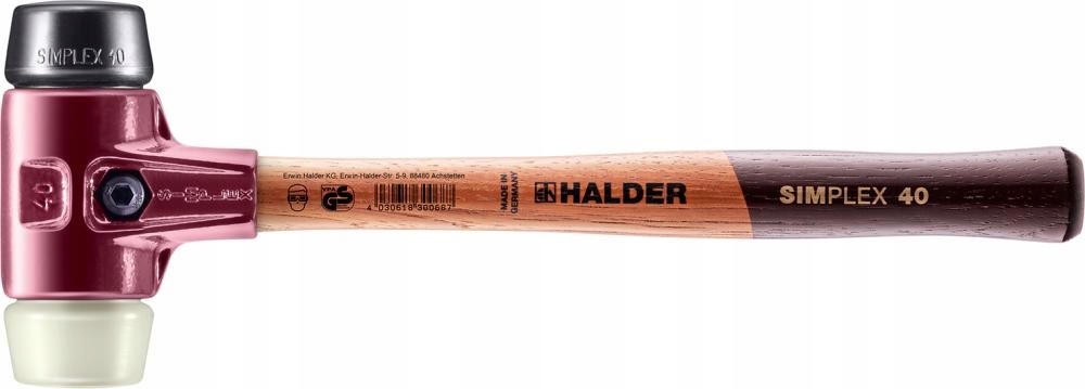 Brusicí kladivo 40 mm Guma Nylon Halder Simplex 3028 040 pro obrubníky