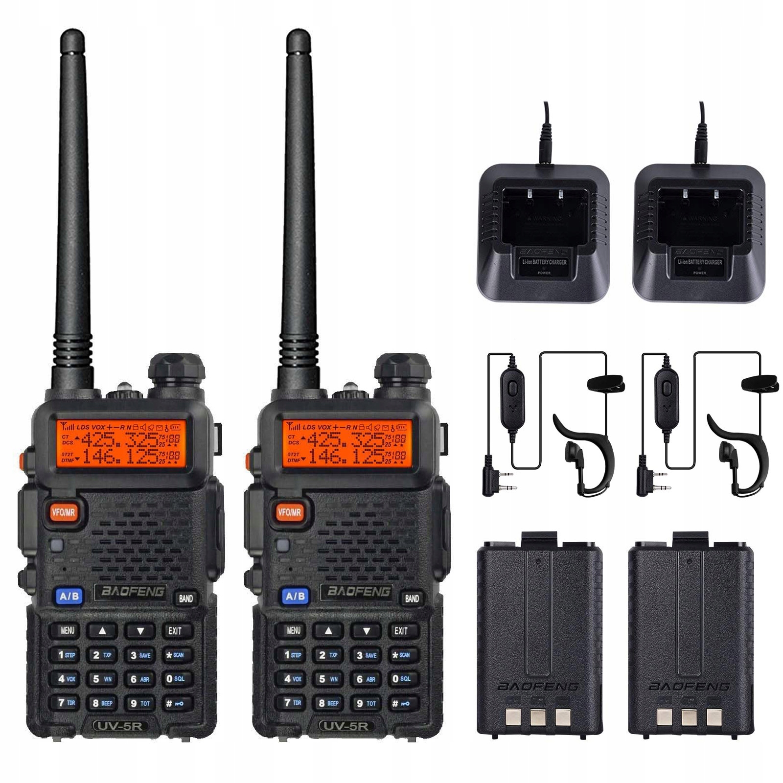 2KS Baofeng UV-5R Oem Htq Vysílačka Radiotelefon Vysílačka Skener