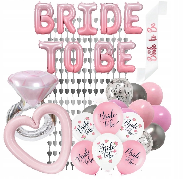 

dekoracje Bride balony szarfa Wieczór Panieński