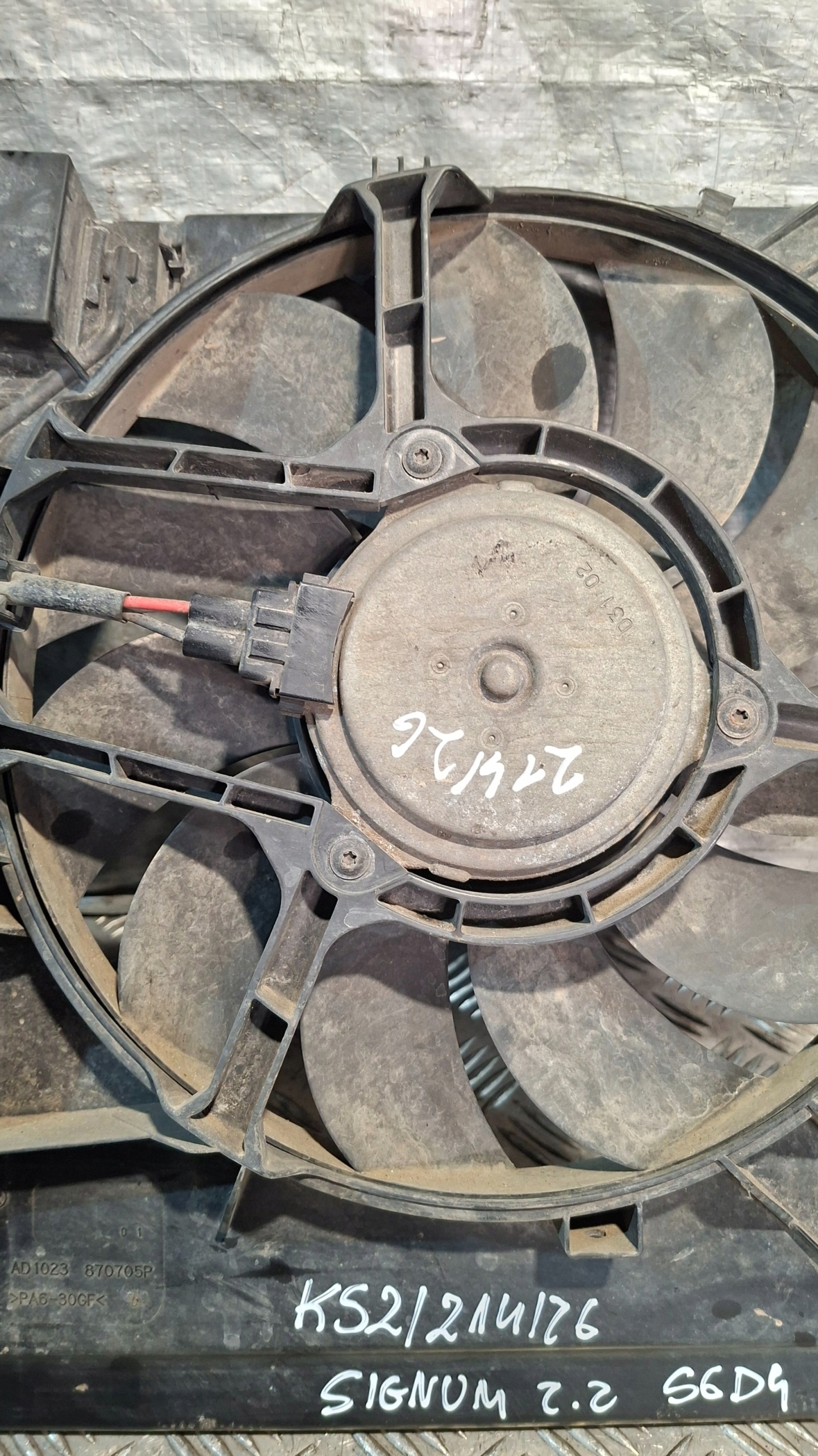 ventilátor chladiče OPEL SIGNUM 2.2