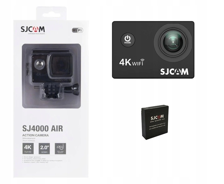 Sportovní Kamera Sjcam SJ4000 Air Wifi I 4K 30FPS I pouzdro a příslušenství