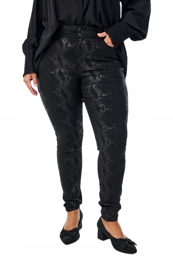 Zizzi Džíny Černé Slim Fit Vzor 288A 56