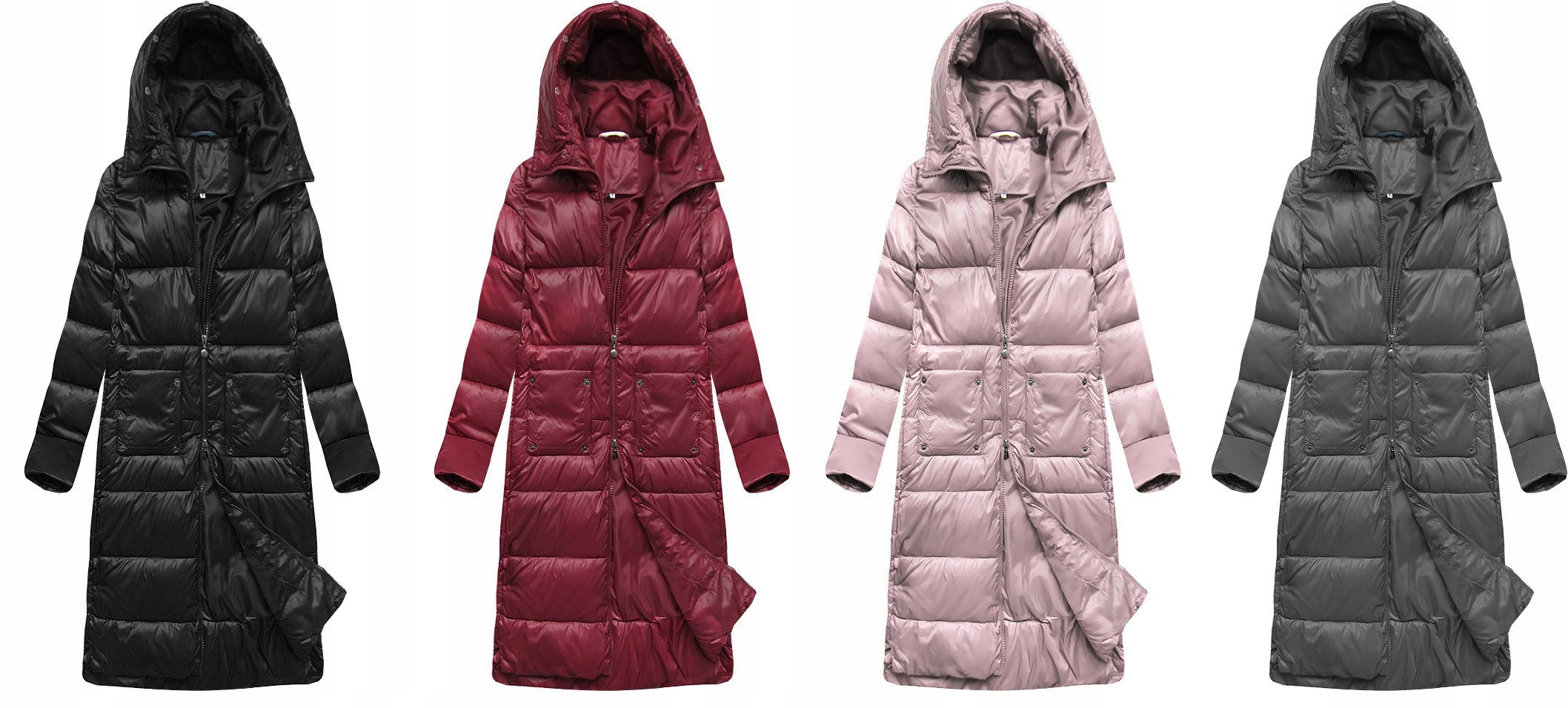 

Kurtka Płaszcz Długa Zimowa Parka Kaptur Futro M