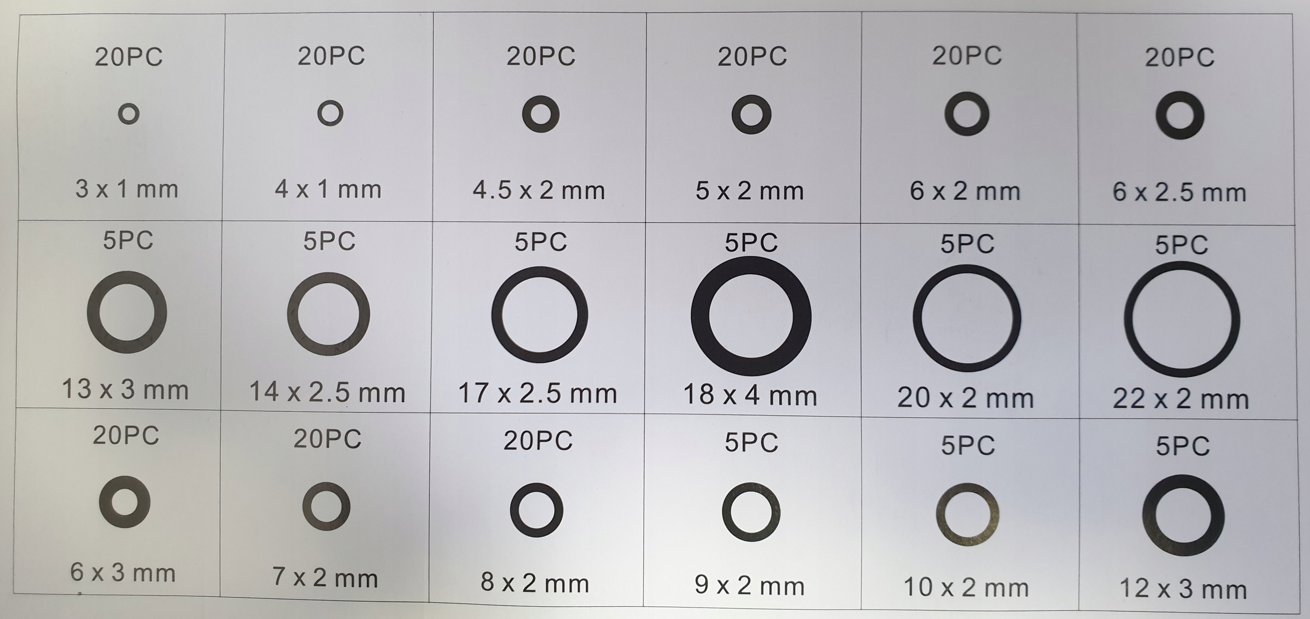 ORINGI OLEJOODPORNE ZESTAW USZCZELKA O-RING 225 Marka Neilsen