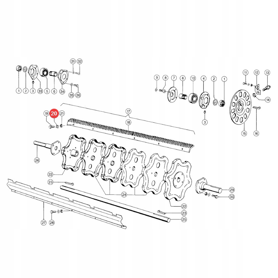 Podkładka śruby cepa Claas 653268.0 Zamiennik Numer katalogowy części 653268.0