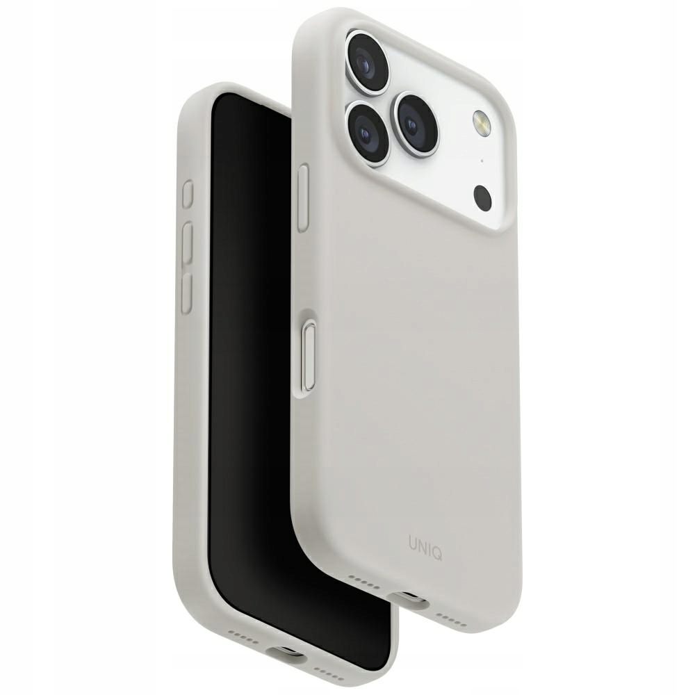 Pouzdro Uniq Lino pro iPhone 17 Pro Magclick Charging, světle šedé