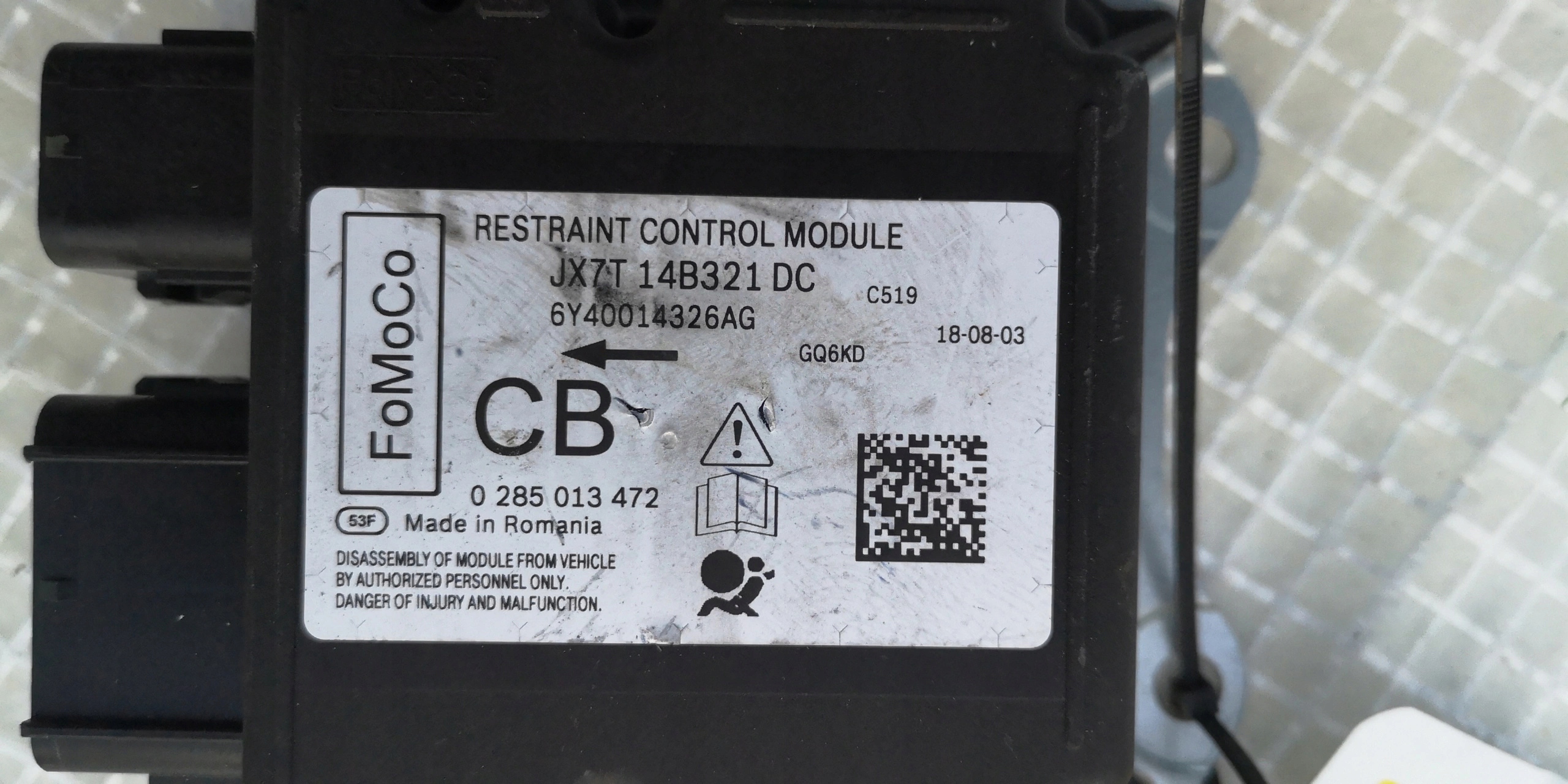 FORD FOCUS SENSOR airbag 0285013472 JX7T14B321DC