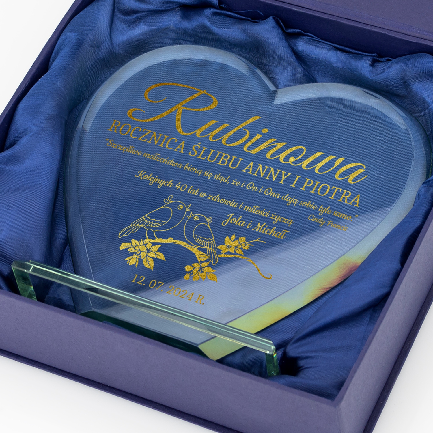 STATUETKA serce PREZENT na ROCZNICĘ ŚLUBU GRAWER Marka ePrezenty