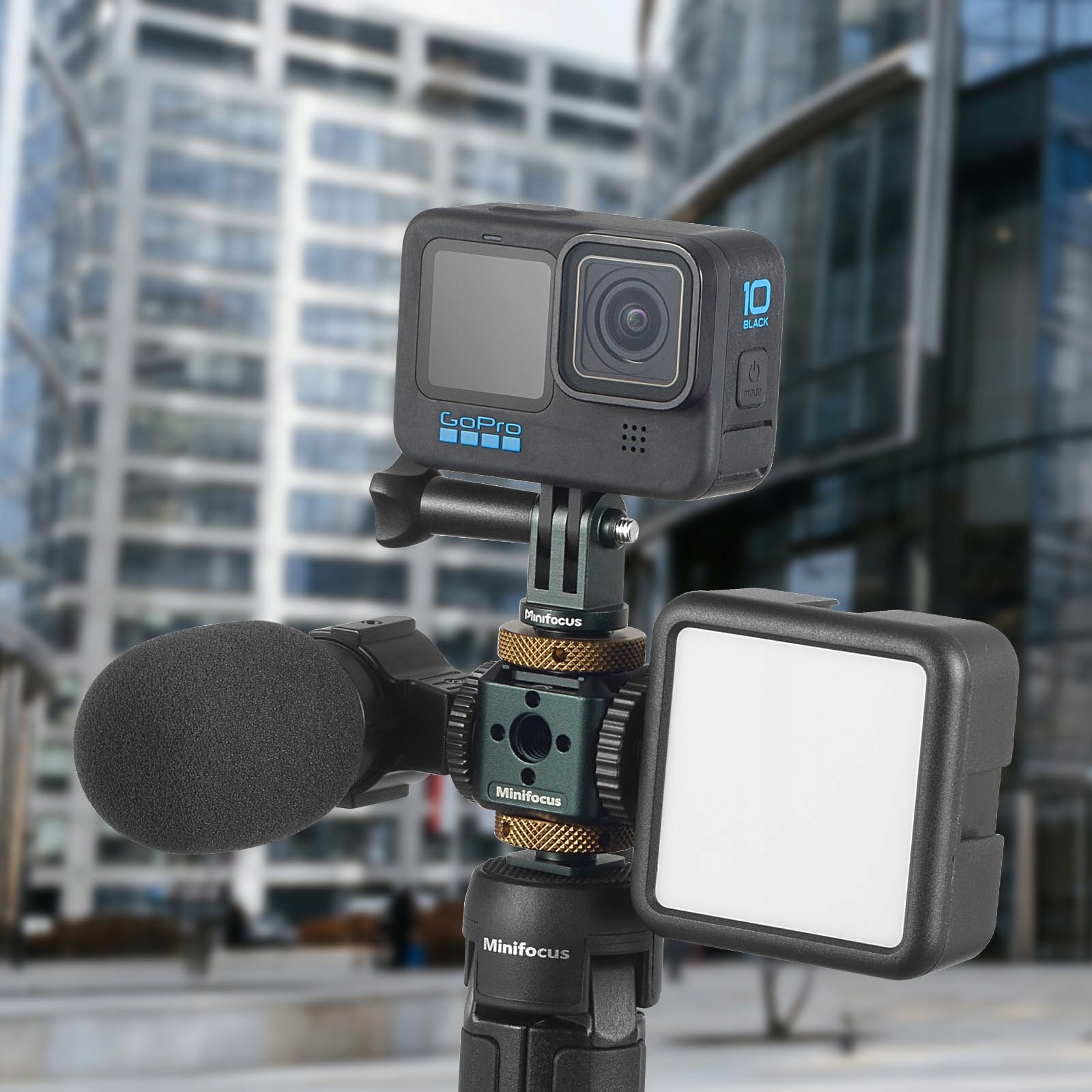 ADAPTER COLD SHOE GOPRO KAMERA HERO DJI OSMO ACTION CAMPARK ALUMINIUM — miniatura 2