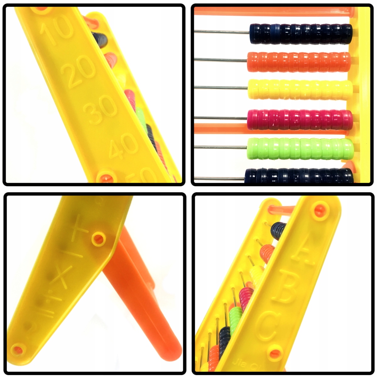 KOLOROWE LICZYDŁO PLASTIKOWE SZKOLNE 10-RZĘDOWE Kolor Wielokolorowy