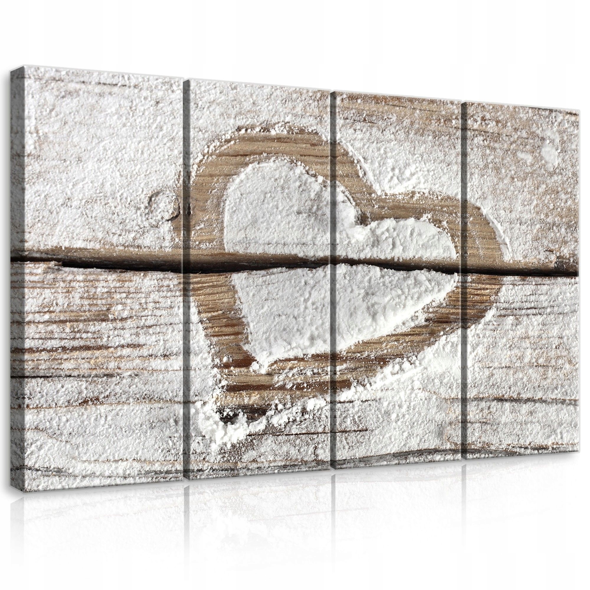 Obraz 120x80 Srdce múky rustikálne drevo láska pečivo kuchyňa teplo