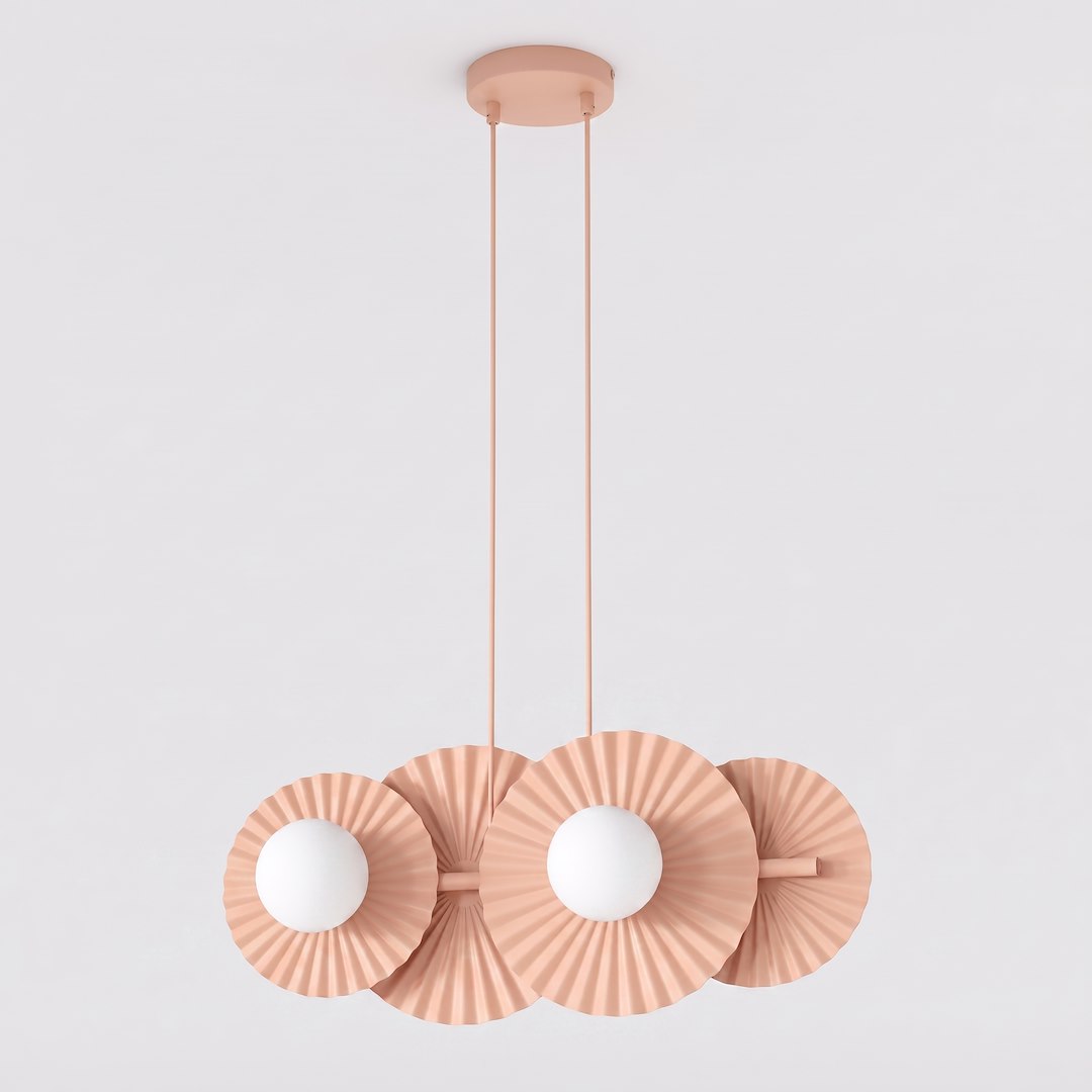 Závěsná lampa Umbra 4 Coral, 4-bodová, ocel a sklo, G9, 140 cm