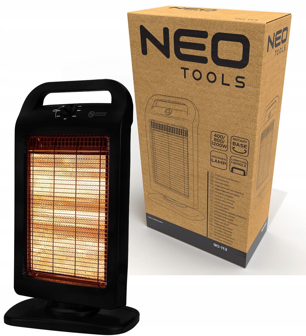 Halogenový infračervený zářič 400W 800W 1200W oscilace Neo 90-113