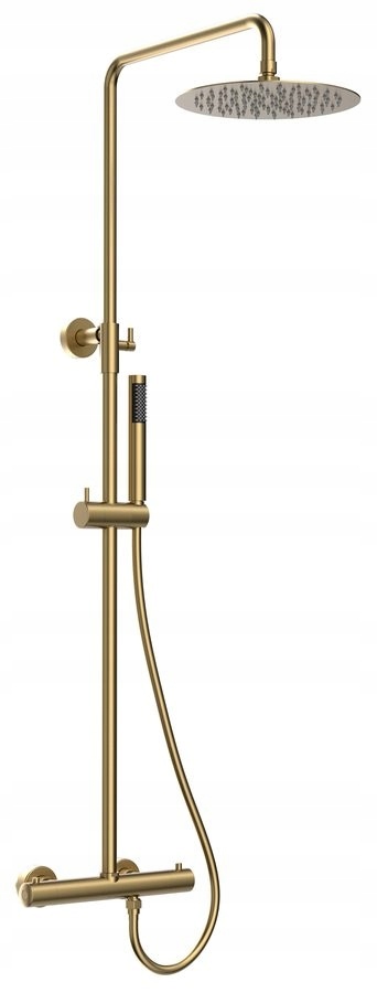 Sprchový stĺp s termostatickou batériou, zlato mat (KU139GB) /ka/