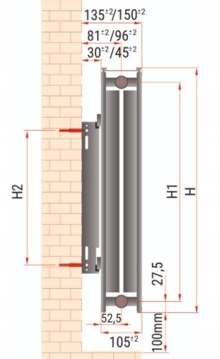 GRZEJNIK PANELOWY DIAMOND C22 600x400 Szerokość 400 mm