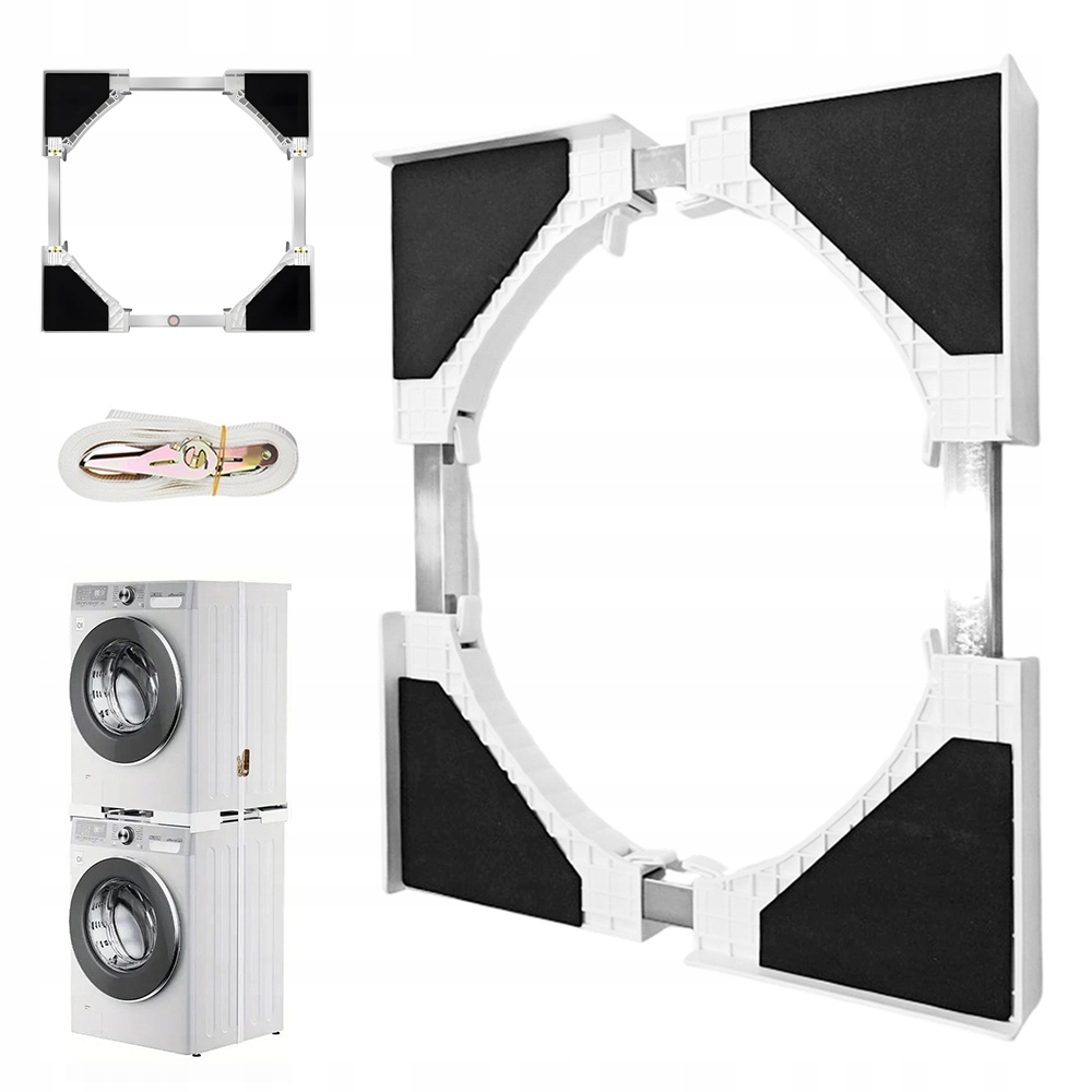 Łącznik Z Półką Do Suszarki Pralki 46-66CM Zestaw Pośredni Do Montażu 8 mat