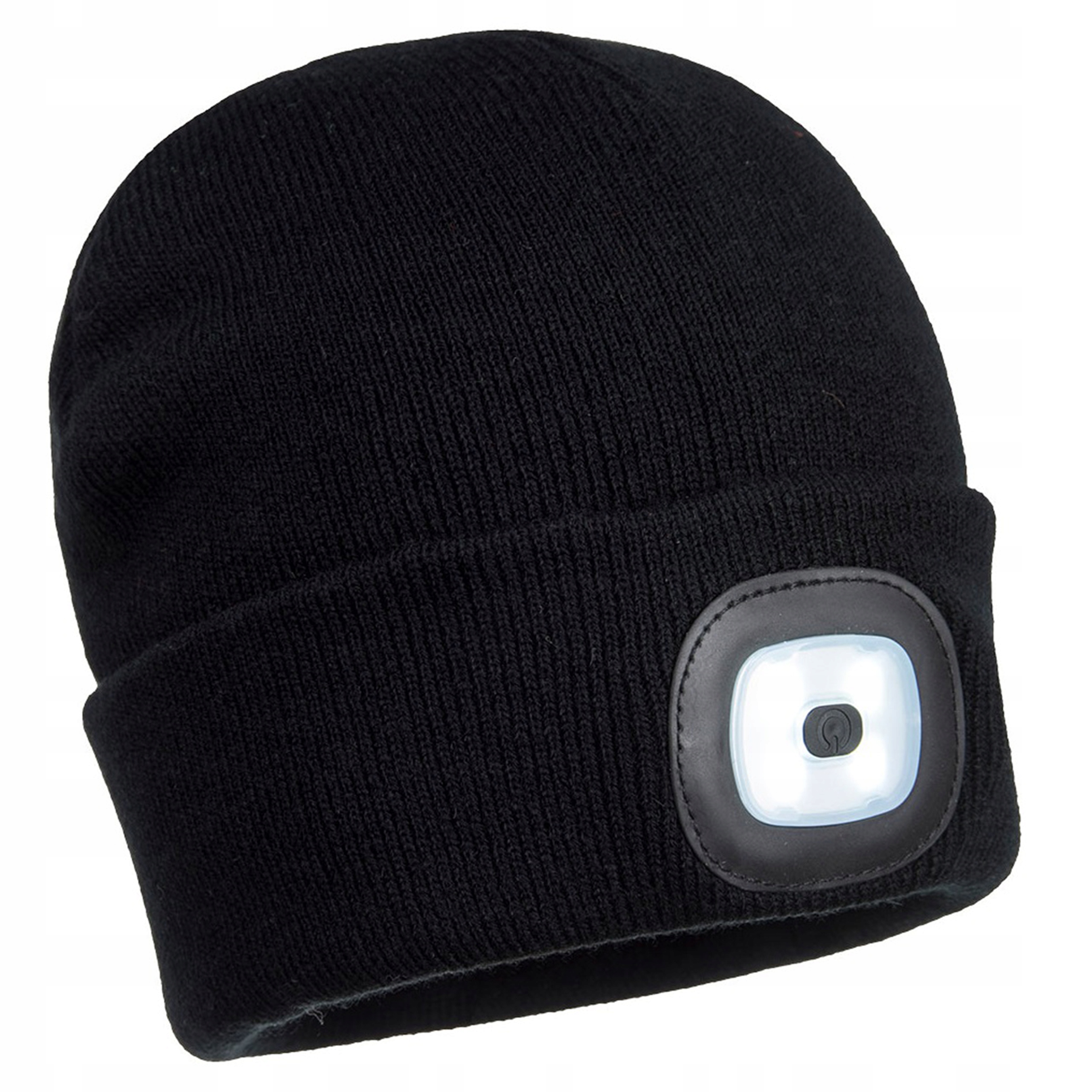Czapka z Latarką Zimowa Lampka Czołowa LED Ładowanie USB Ciepła Czarna Kod producenta OK-03.3015
