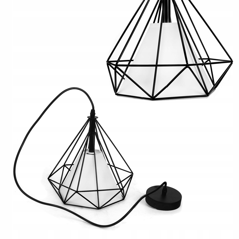 

Lampa wisząca czarna nowoczesna geometryczna modna