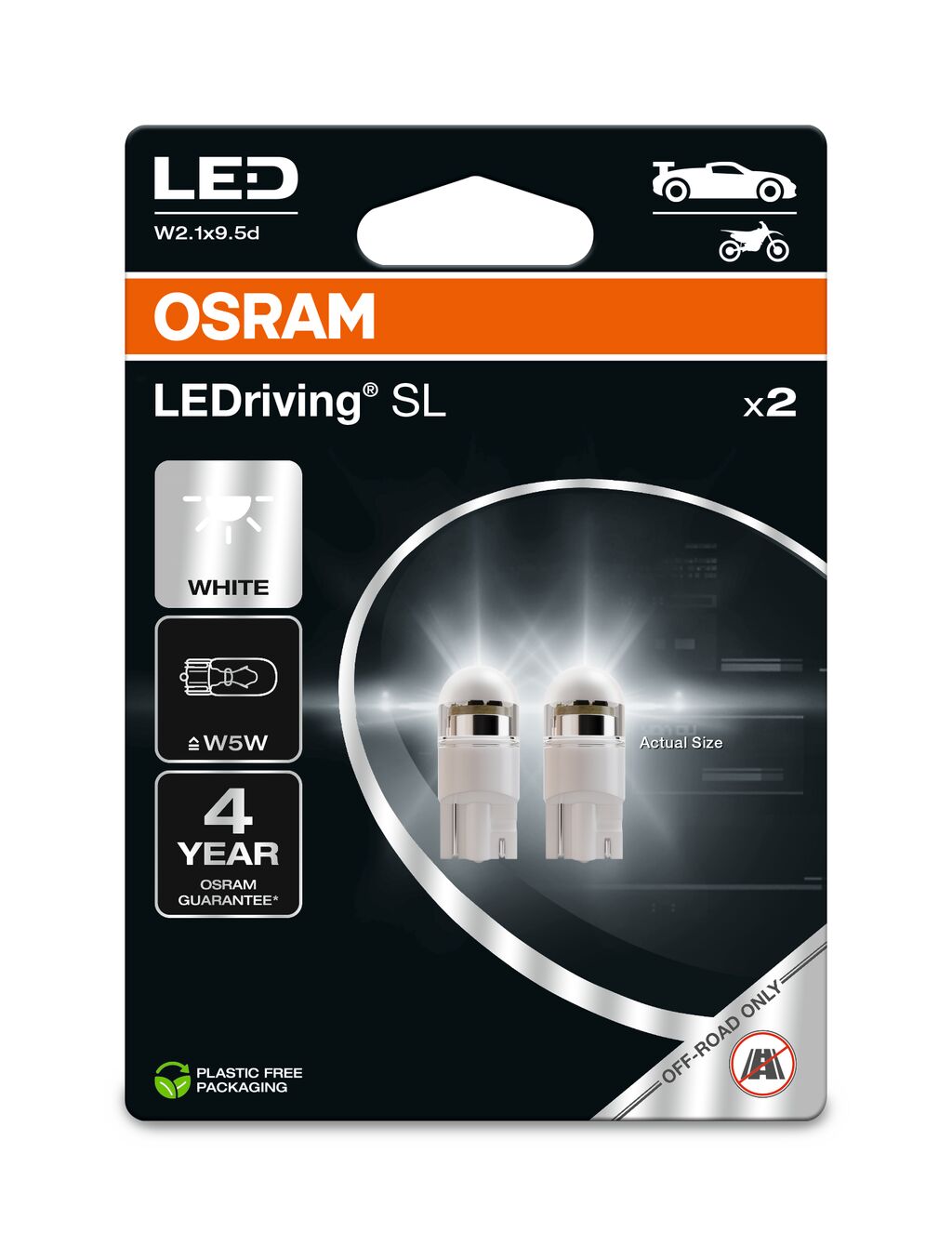 Osram LEDriving Sl W5W White 6000K W2.1x9.5d 70 lm 12V