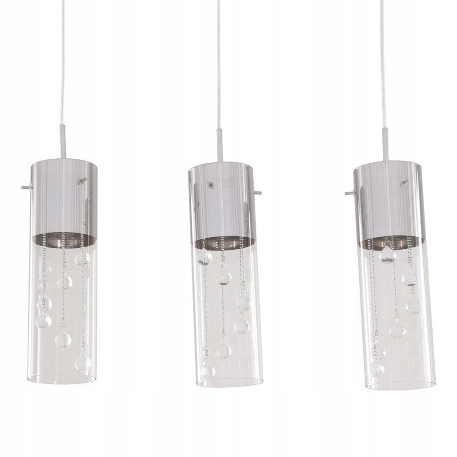 Sklenená závesná lampa kolík s kryštálikom tuba Cordell