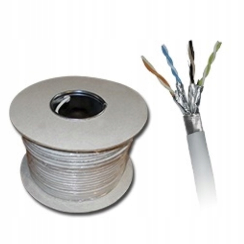 

Alantec Kabel skrętka drut S/ftp kat.7 miedź 100%