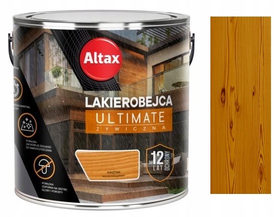 Altax Lakierobejca Żywiczna Ultimate 12 Lat Do Drewna Kasztan 2.5L