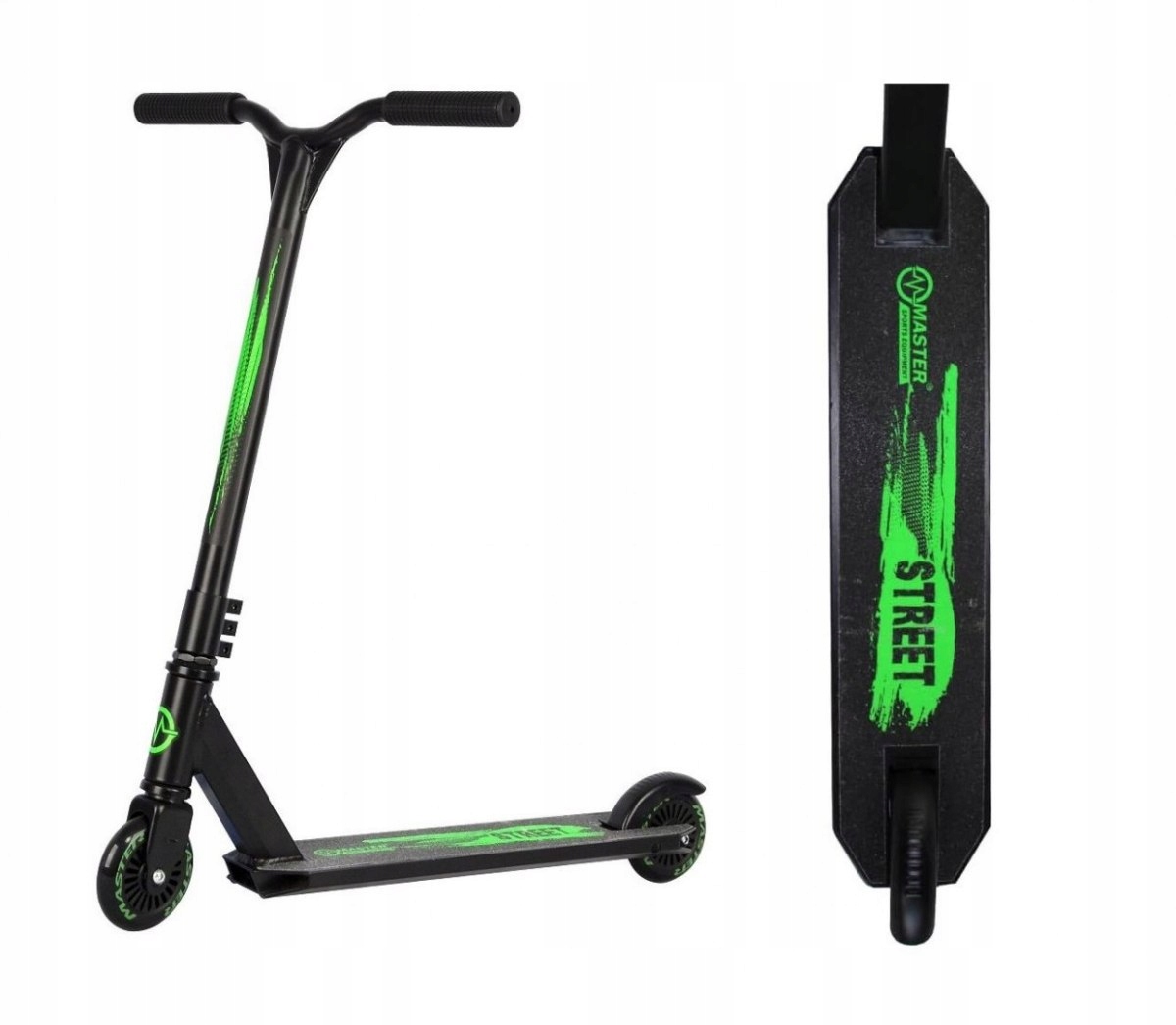 Hulajnoga Wyczynowa dla Dzieci Dziecięca Solidna Master Stunt Street Green