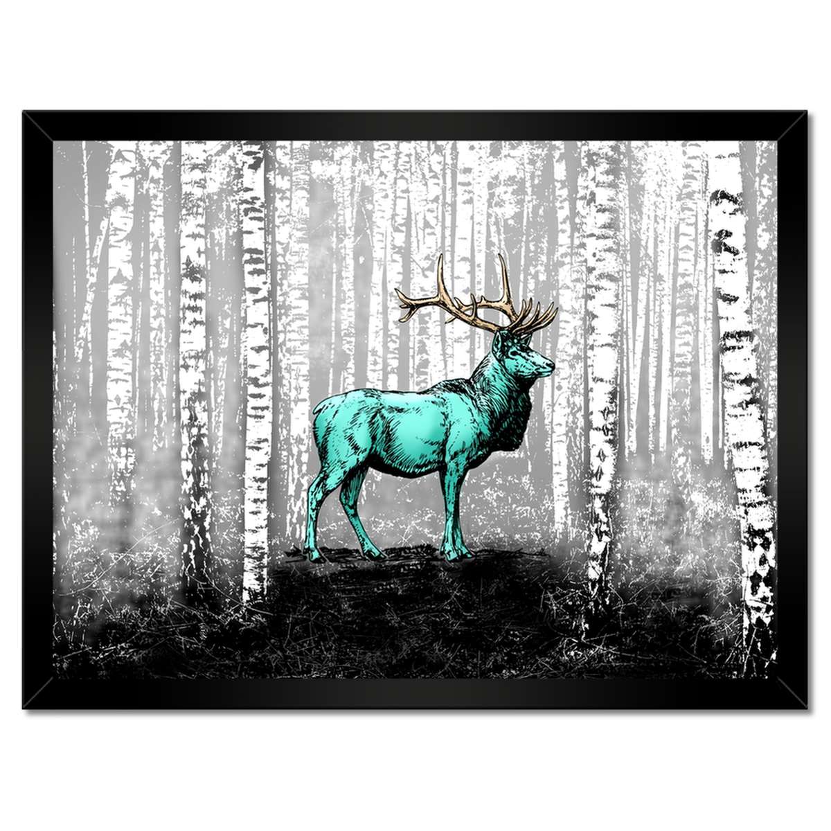 Plakáty v rámu 40x30 Jelen Bříza Břízy Les
