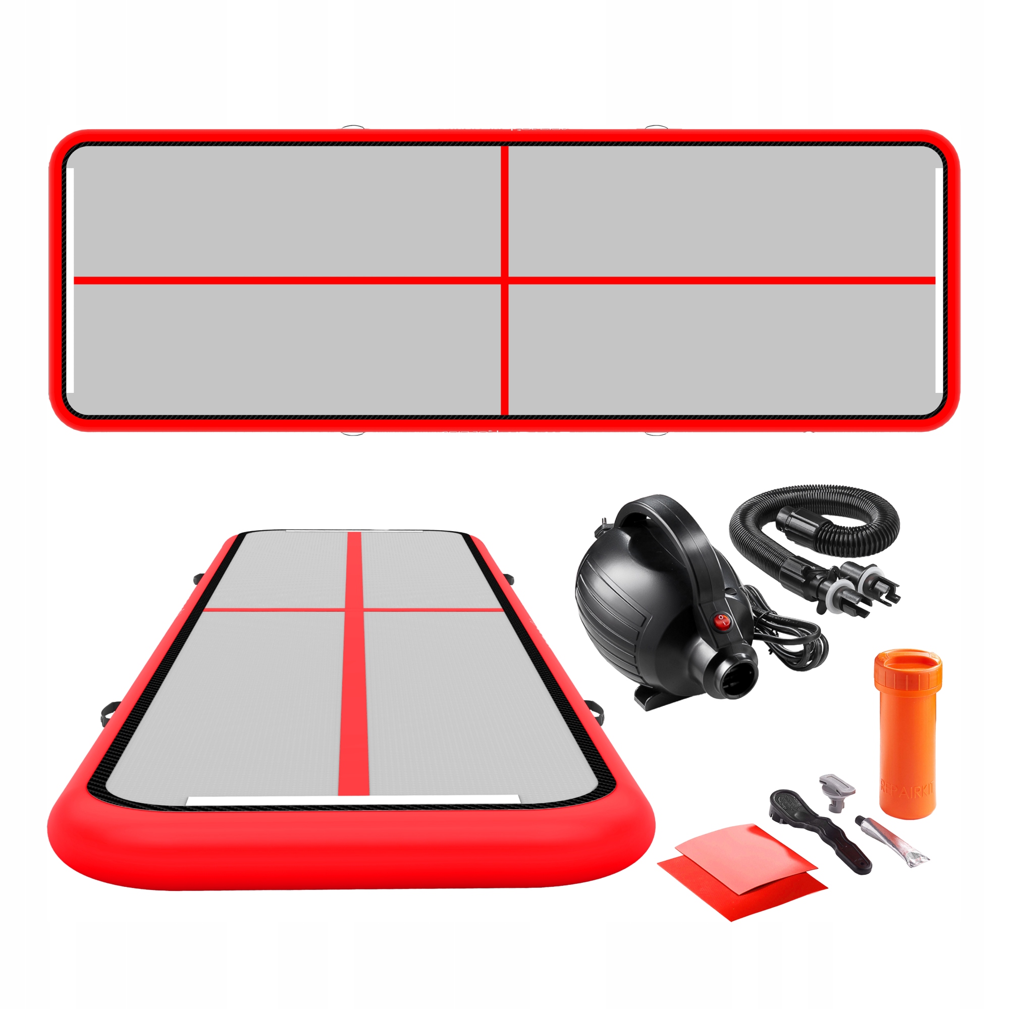 Mata Gimnastyczna Air Track Ścieżka Akrobatyczna Dmuchana Materac Pompka 6M