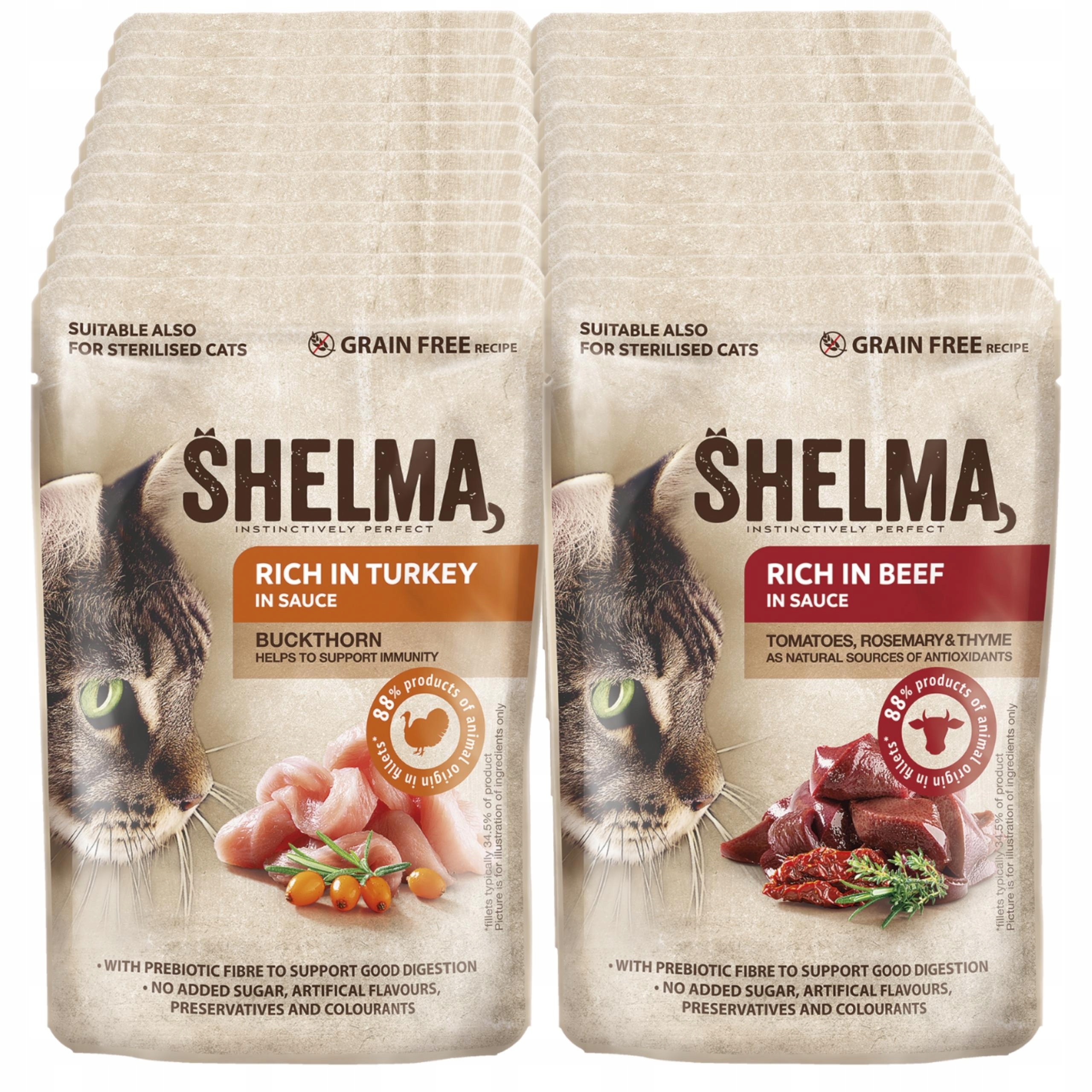 Levně Shelma Mokré Krmivo Pro Kočky 24x85 Hovězí Krůta