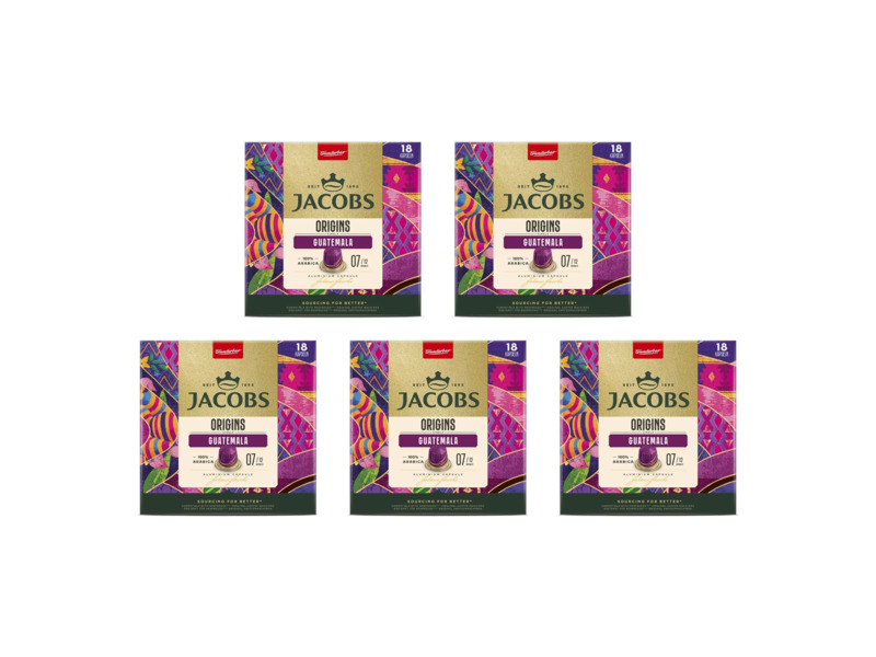 Kapsułki Jacobs Origins Guatemala do ekspresu Nespresso 5x 18szt