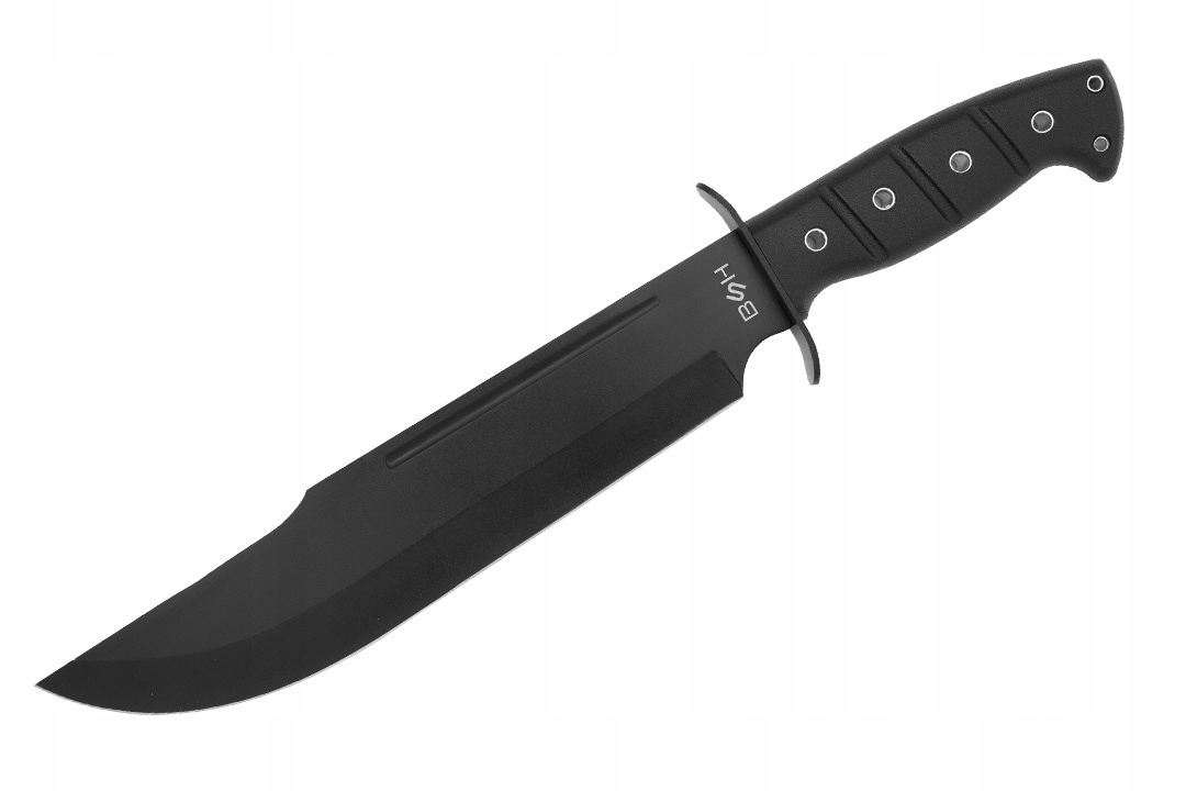 Nóż Taktyczny Bsh wojskowy solidny bowie czarny 254C 420 długi 37cm