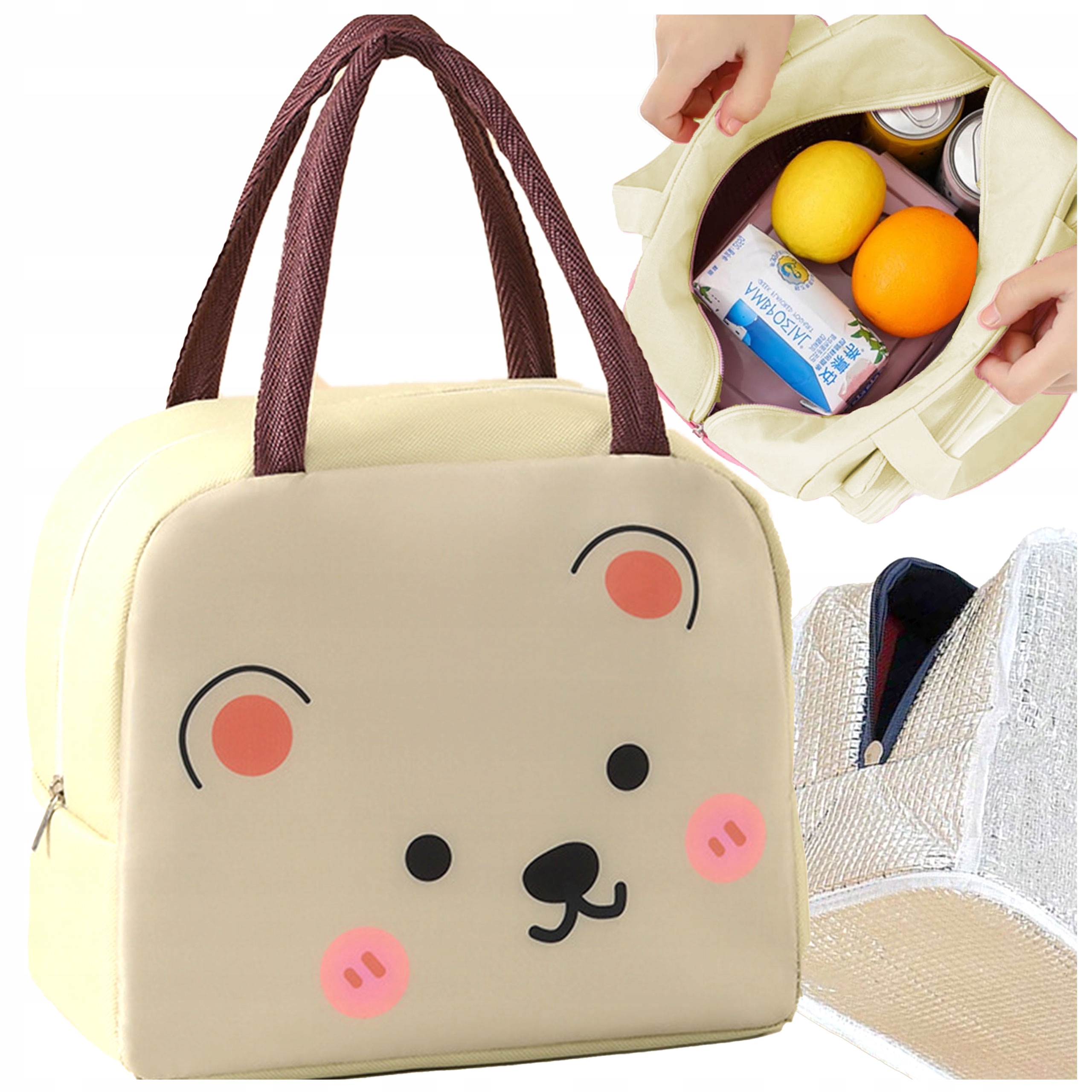 Torba Termiczna na Lunch Box na Jedzenie Izolacyjna Śniadaniowa do Szkoły