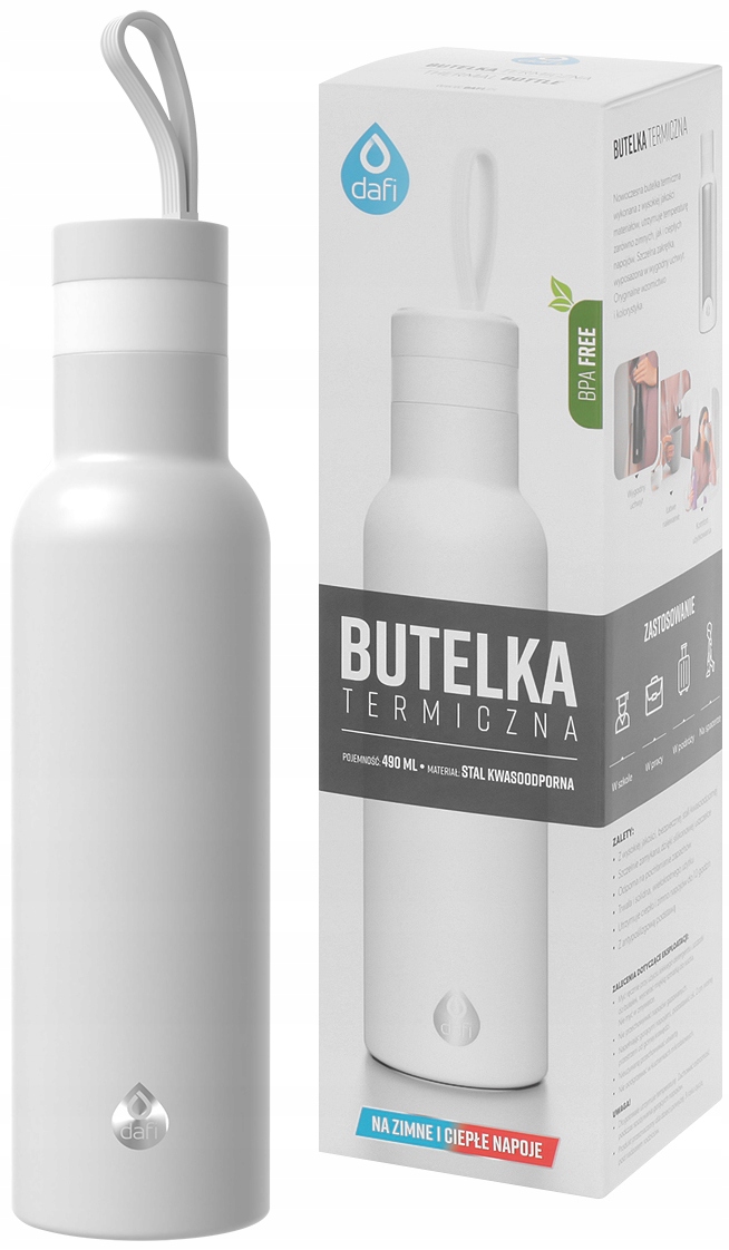 

Butelka termiczna Dafi termos 490ml biała