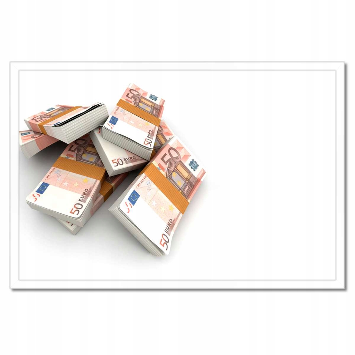 Plakáty v rámu 60x40 Kupa peněz Euro Bankovky