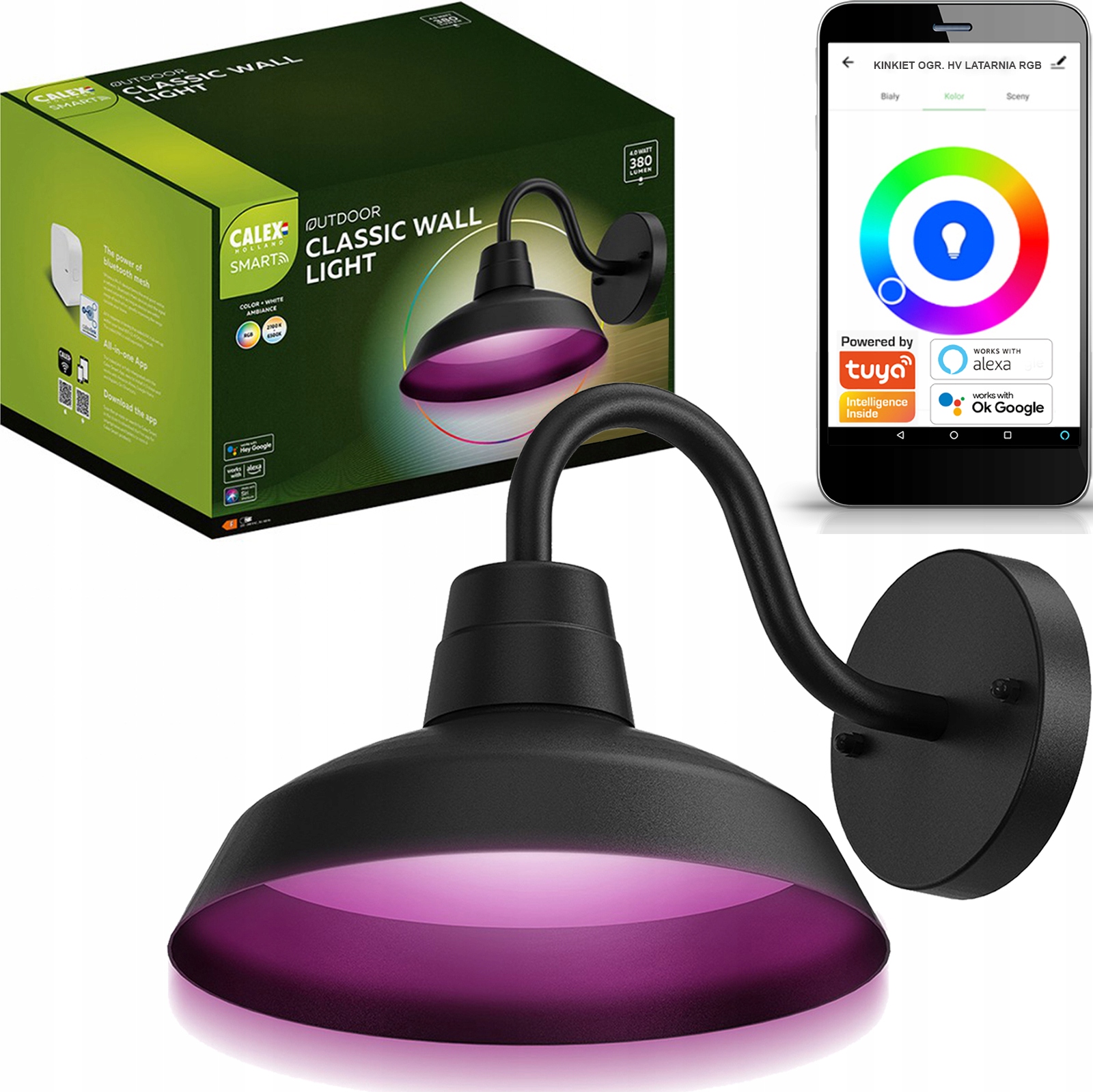 Zahradní nástěnné Led svítidlo Venkovní svítidlo Tuya Bluetooth 4W Rgb Cct