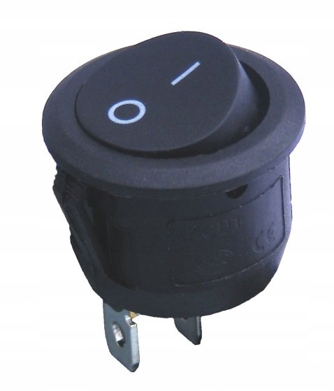 WŁĄCZNIK Okrągły Przełącznik CZARNY ON-OFF