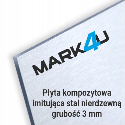Tabliczka Adresowa Numer domu Aluminiowa F Druk UV Marka Mark4U