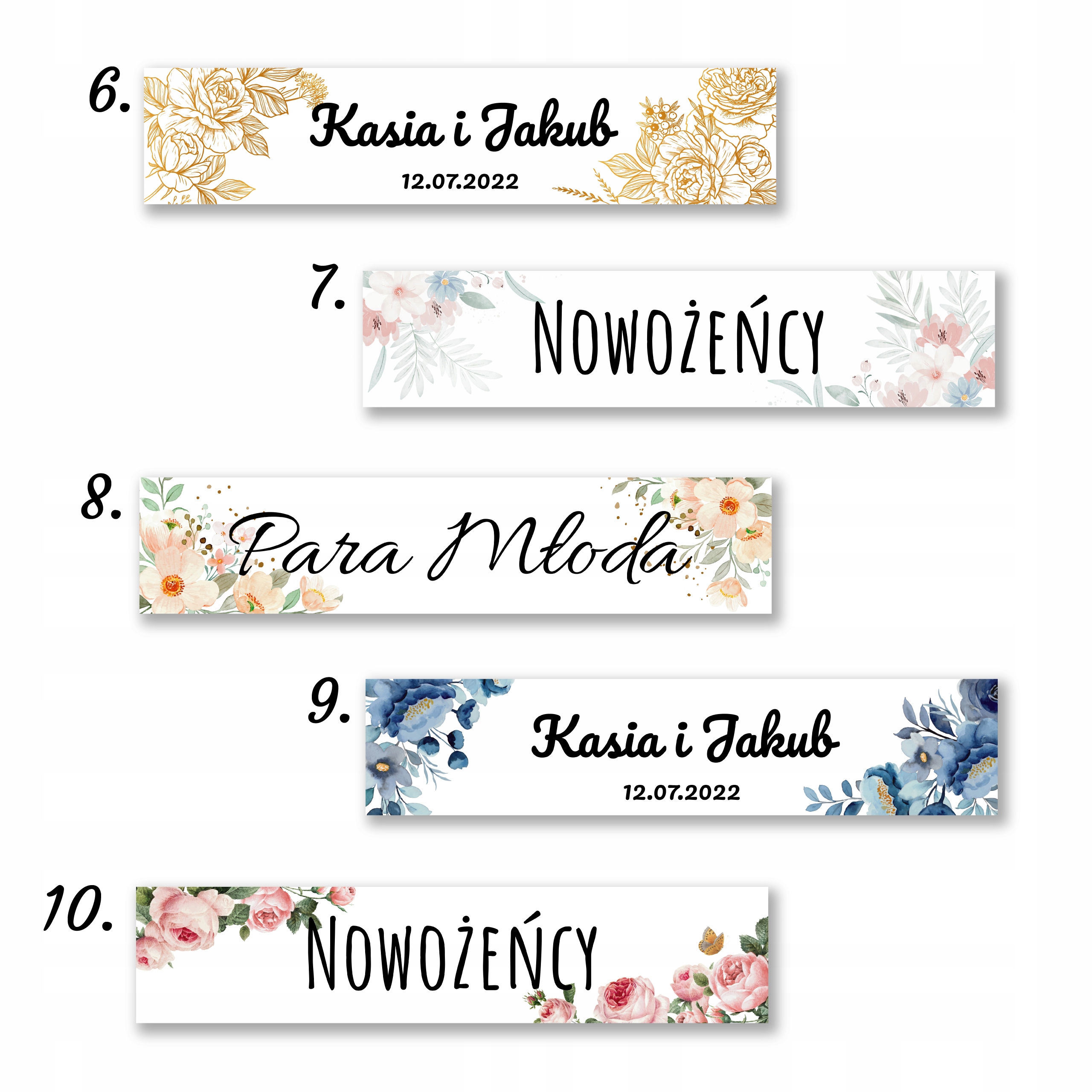 NAKLEJKA REJESTRACJA ŚLUB WESELE PARA MŁODA52X11CM Kod producenta DRUKUI-72