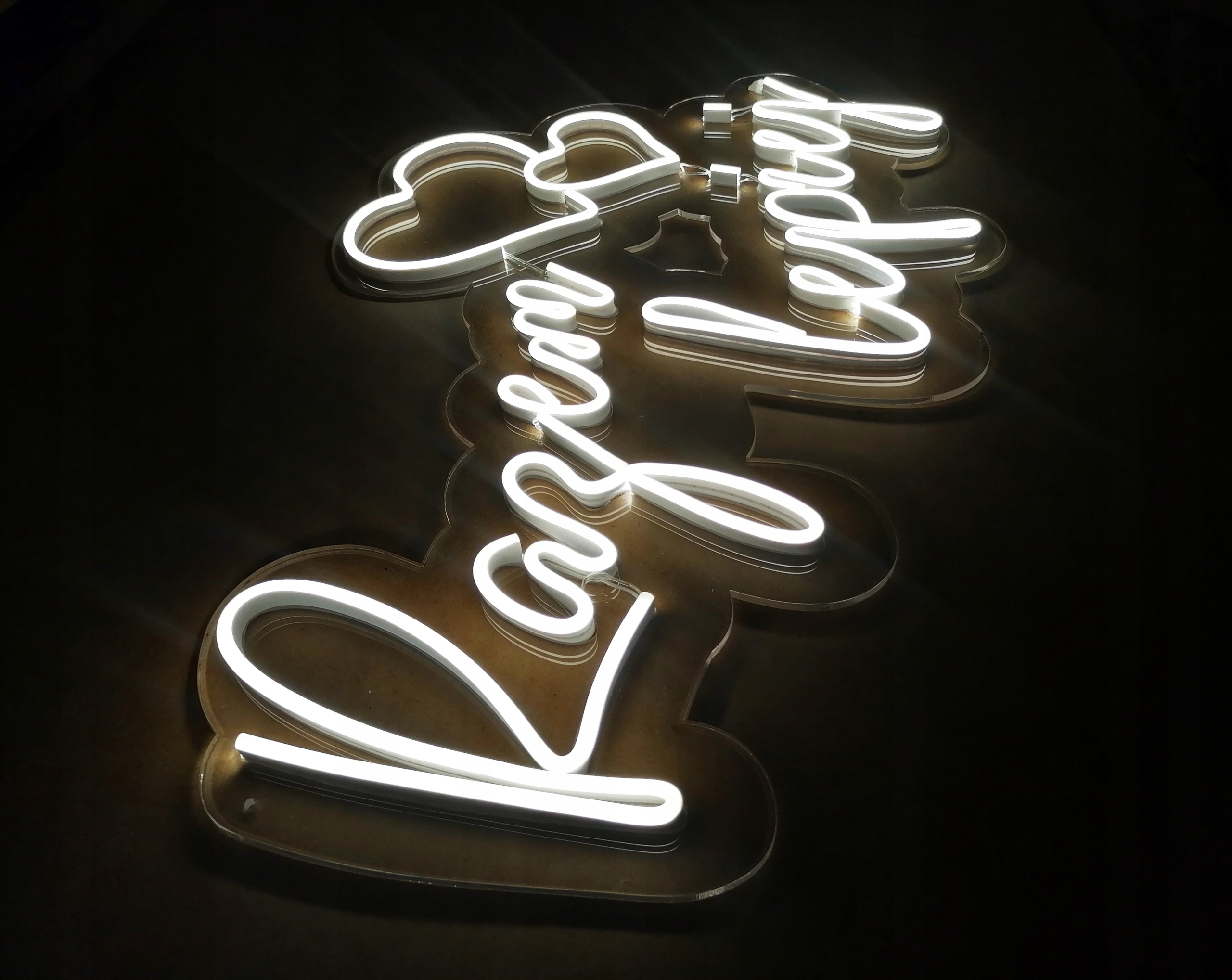 Neon LED Razem lepiej z sercem, ślub wesele dekoracja Wysokość produktu 40 cm